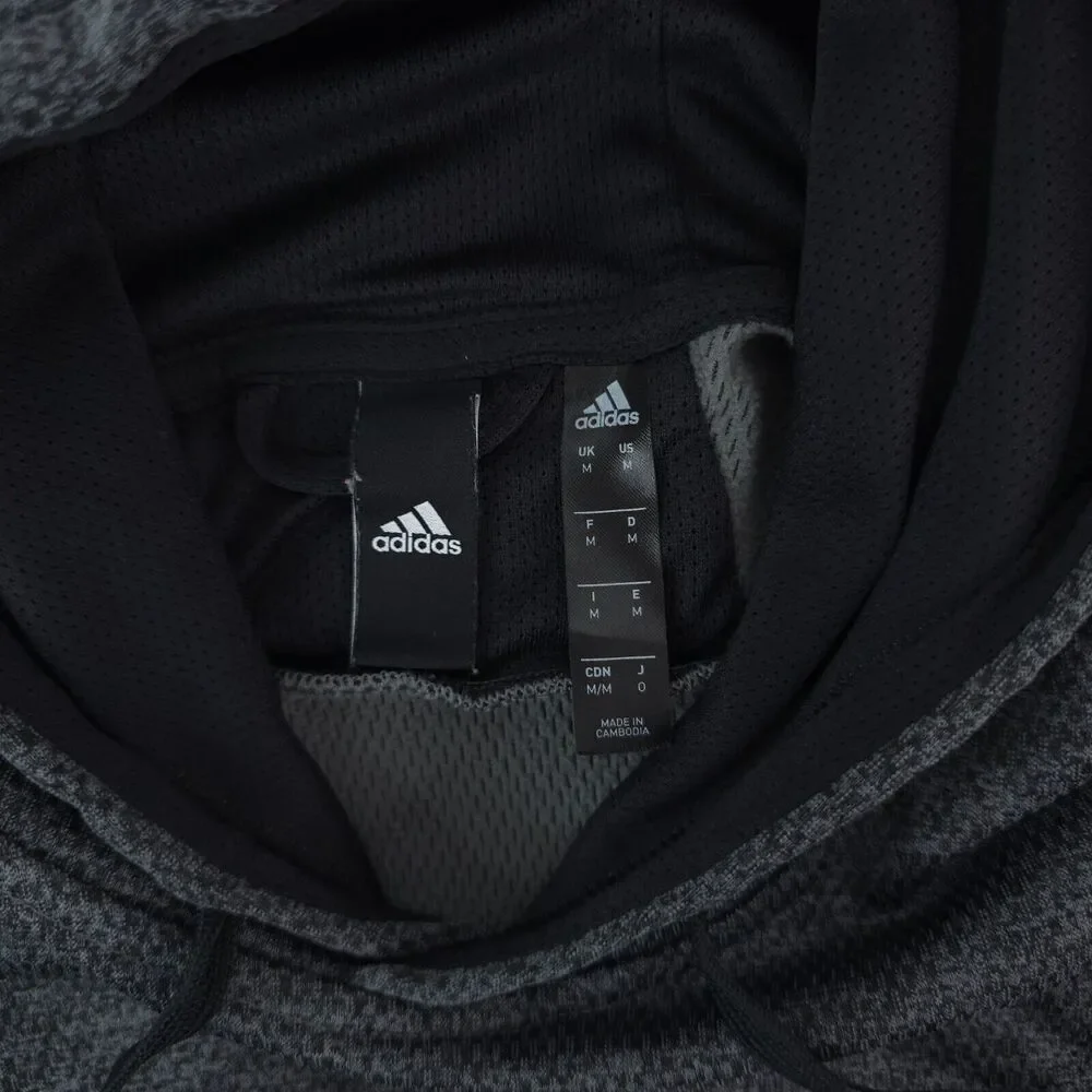Adidas Hoodie Mens M Gray‎ Climawarm Pullover Sweatshirt Center Logo Athleisure